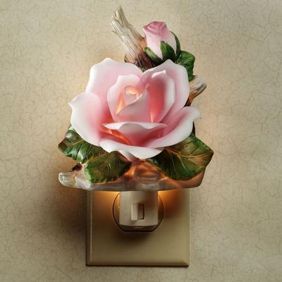 Cosmos Gift Corp. Pink Rose Nightlight , Pink