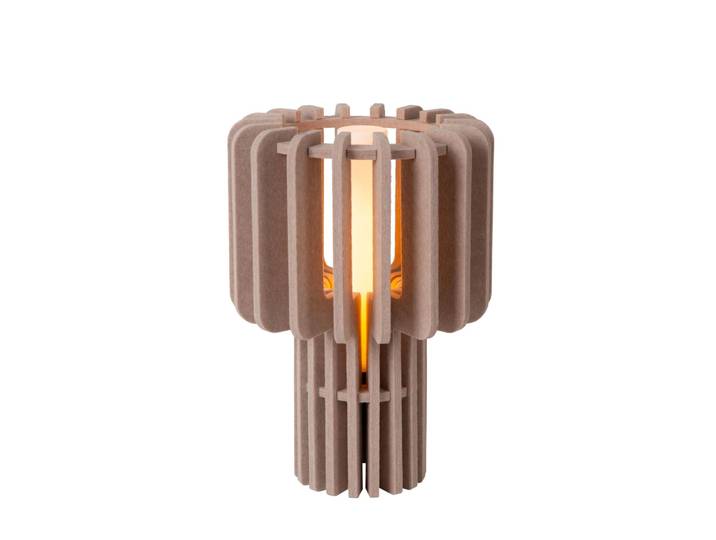 Lampe de table feutrine taupe