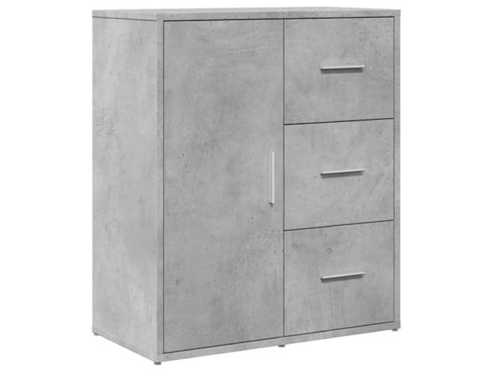 GFMGUEMV Sideboard Betongrau 60x31x70 cm Holzwerkstoff mit Stauraum Stabil, feuchtigkeitsbeständig, pflegeleichte Oberfläche, vielseitig nutzbar, platzsparend