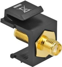 Delock Keystone module met SMA-connector vrouwelijk, zwart