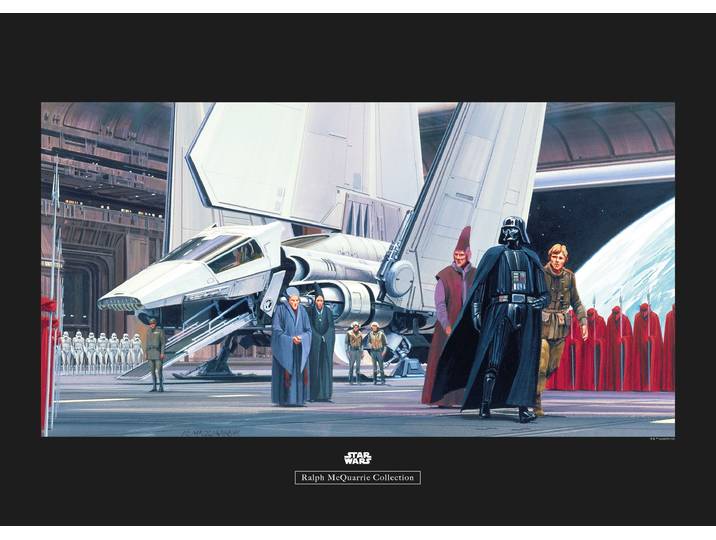 Bild KOMAR Star Wars Classic RMQ Death Star Shuttle Dock , bunt (farbe bild(er): bunt), B:70cm H:50cm, Holz, Papier, Bilder, Bild, Wandbild zur Dekoration im Kinderzimmer - ohne Rahmen