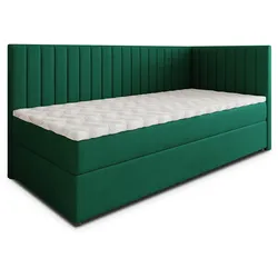BOXBETT ARIS 80x200 cm mit Matratze und Topper, H2+H3 - Grün