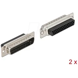 DELOCK 66714 - D-Sub HD 44 Pin Crimp Stecker, Metall, 2 Stück