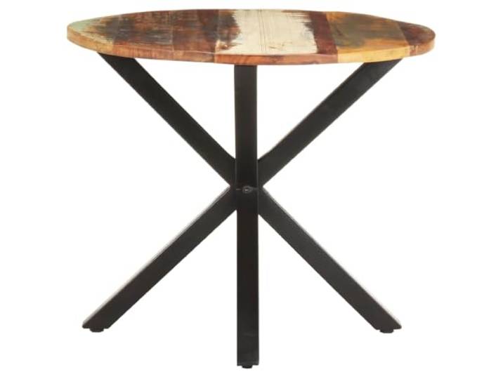 GPUTYGHN Beistelltisch 68x68x56 cm Altholz Massivholz Recyceltes Massivholz, pulverbeschichtetes Eisengestell, handgefertigt, Unikat, Wohnzimmer