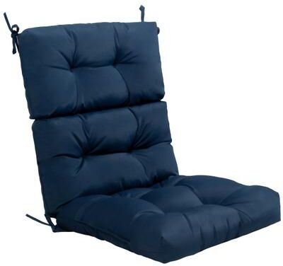 Costway 22 x 44 Inch Tufted Outdoor Patio Chair Seating Pad-Blue