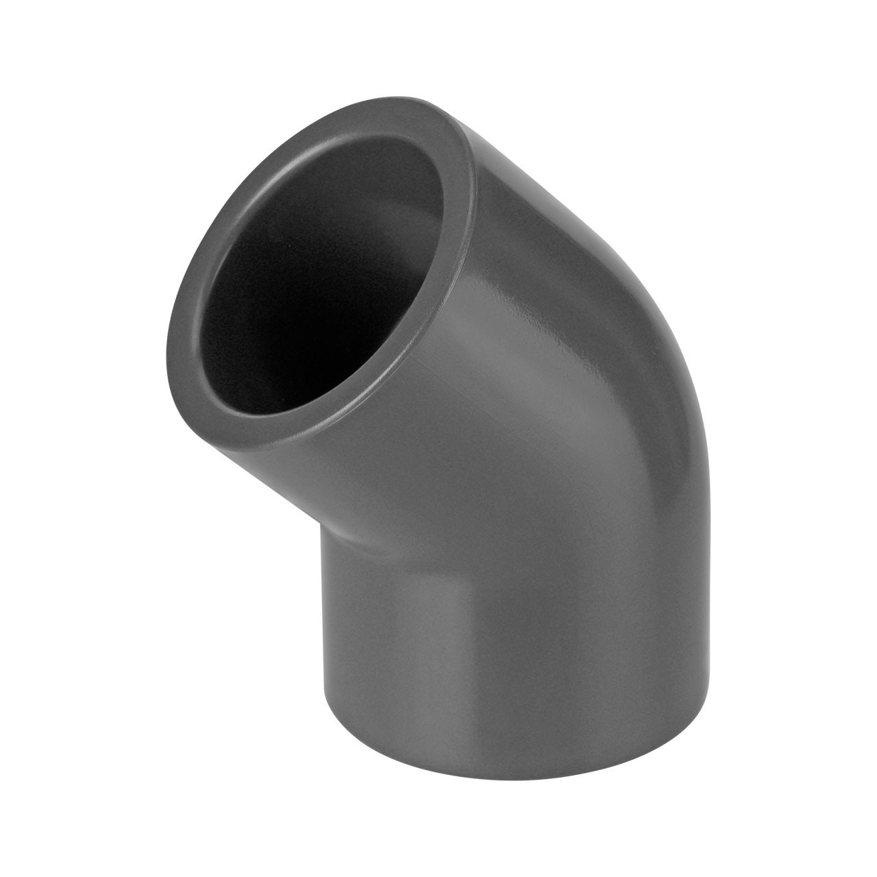 REKUBIK PVC-U Winkel 45° 2x Klebemuffe 40mm x 40mm 7102040