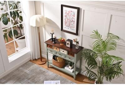 Vintage Farmhouse Console Cabinet