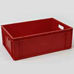 PROREGAL Euronorm-Lagerbehälter | Bear | HxBxT 21x40x60cm | Rot | Eurobehälter Eurobox Euronorm-Kiste Stapelbehälter Transportbehlter Transportbox