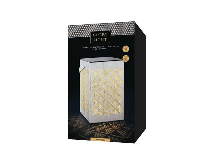 STT LED Laterne Recharge , weiss (gold, weiß), H: 24,5cm, Leuchten, LED Laterne