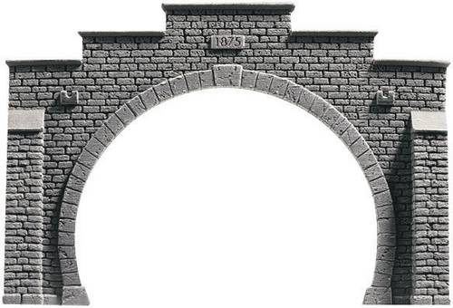 NOCH 48052 PROFI plus TT Tunnel-Portal 2gleisig Hartschaum-Fertigmodell, Bemalt