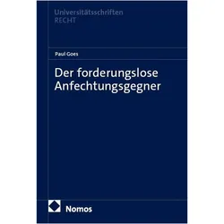DerforderungsloseAnfechtungsgegner, Fachbücher von Paul Goes