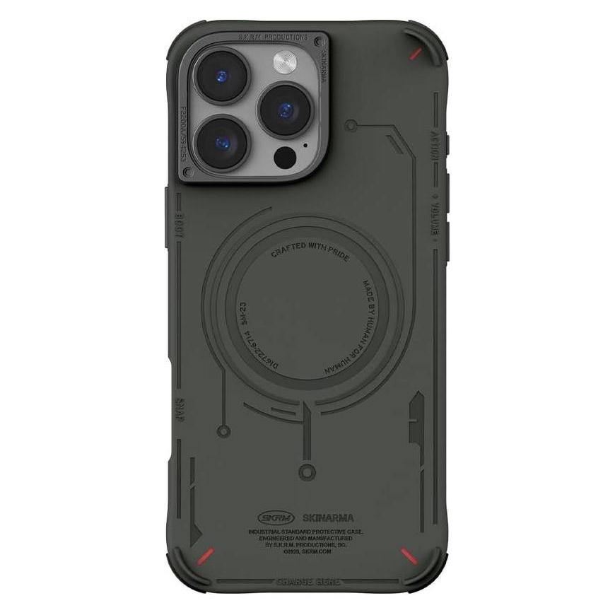 Skinarma case Mecha iPhone 16 Pro 6.3" Magnetic Charging olive (Apple iPhone 16 Pro) (SK-2024IPP63-MECHA-GRN)