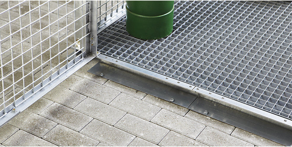 Gitterrostboden, befahrbar, für BxT 3100 x 1500 mm eurokraft pro