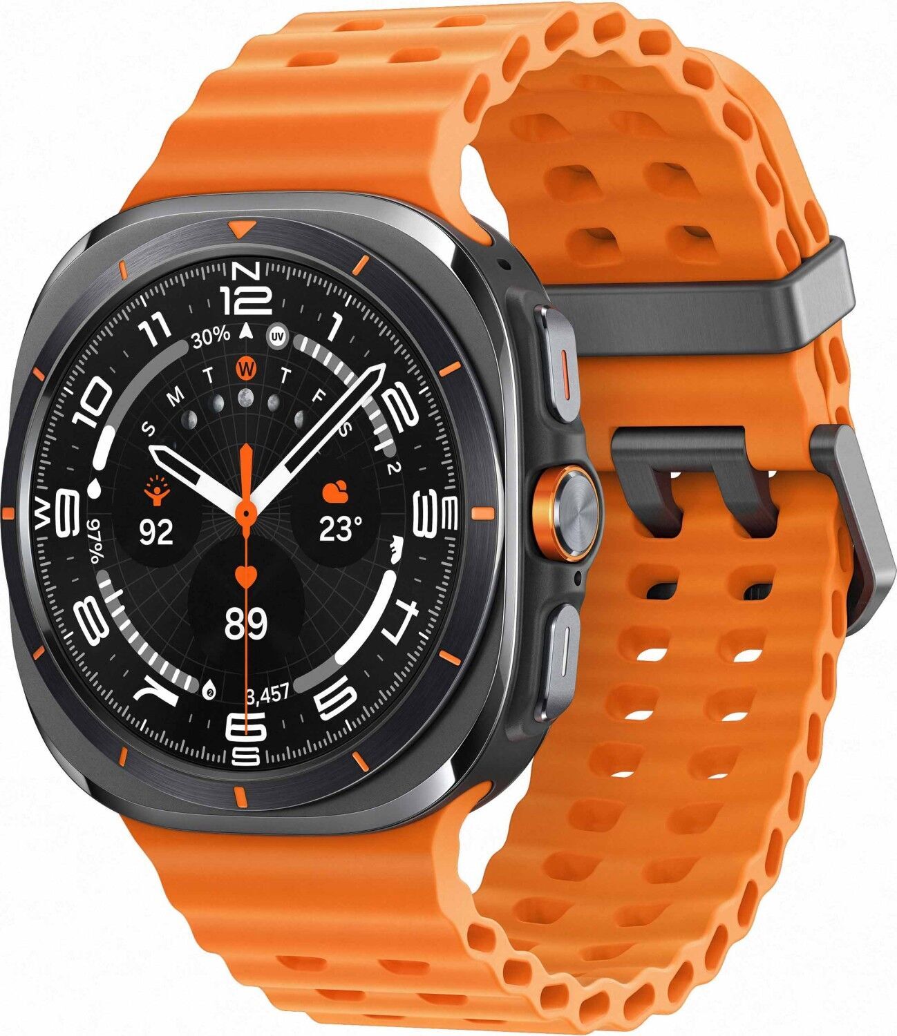Samsung Galaxy Watch Ultra (2024)   Titangrå   Marint Armband   orange