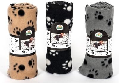 IH Casa Decor Pet Fleece Blanket (140 X 110 Cm)(Assorted) - Set of 3 - Multi