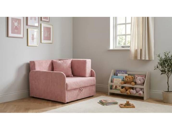 Family Meble Kinder-Schlafsofa Denis 3B Hunter mit Bettkasten, ausziehbar – Variante Hunter 46