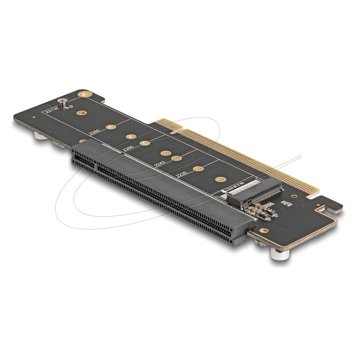 Delock PCI Express 4.0 x16 Riser Karte mit 2 x M.2 Key M NVM (41802)