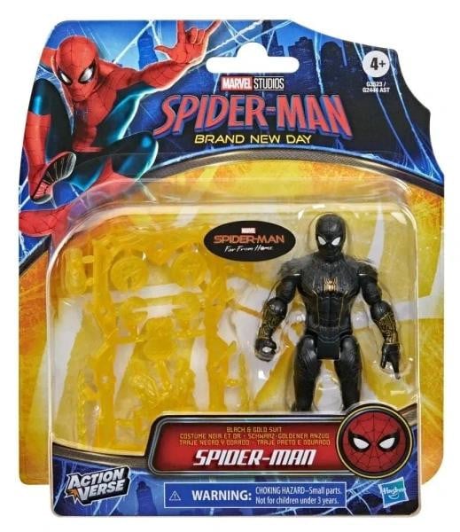 Hasbro Marvel Studios Spider-Man Far From Home ActionVerse Actiefiguur Zwart en Goud
