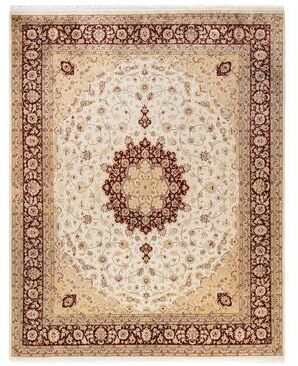 Overton Hand Knotted Wool Vintage Inspired Traditional Mogul Ivory Area Rug - 8 x 10