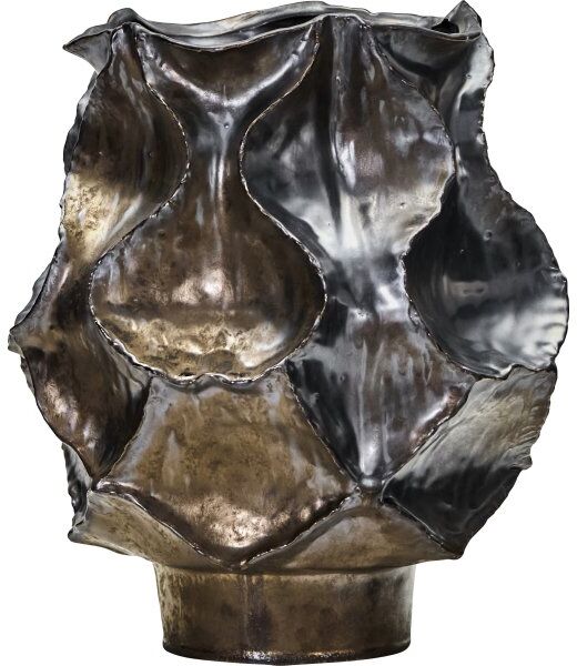 House Doctor Waves Vase H34 Cm, Metallisk
