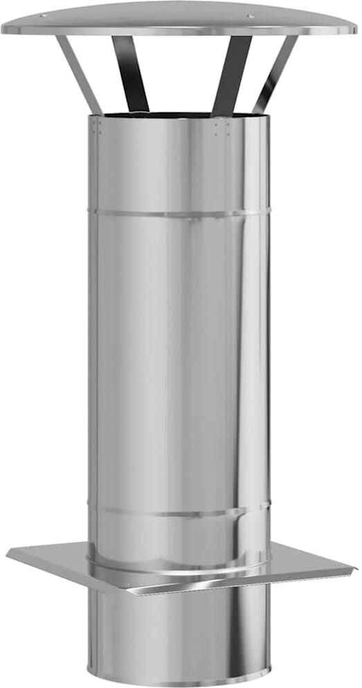 vidaXL Extension de Conduit Argenté 35 x 35 x 65 cm Acier inoxydable