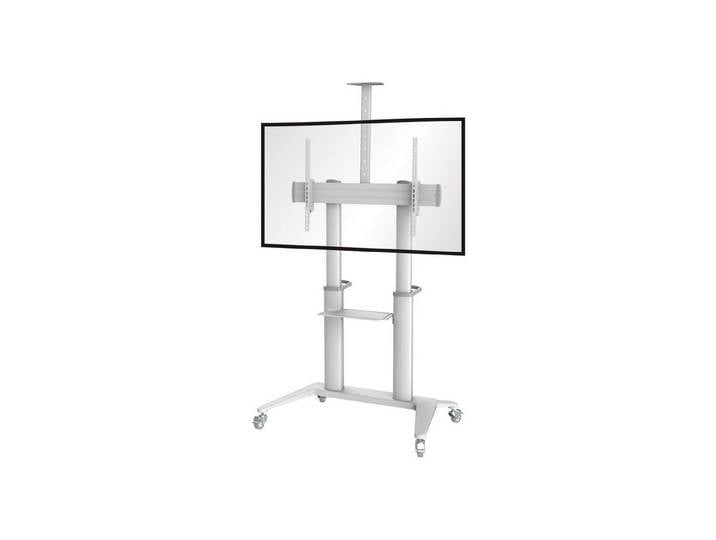conecto TV-Ständer LM-FS03NW mobiler Professional TV-Standfuß weiß, (bis 120 Zoll, Aluminium, weiß, 140kg Traglast, max. VESA 1000x600mm, rollbar)