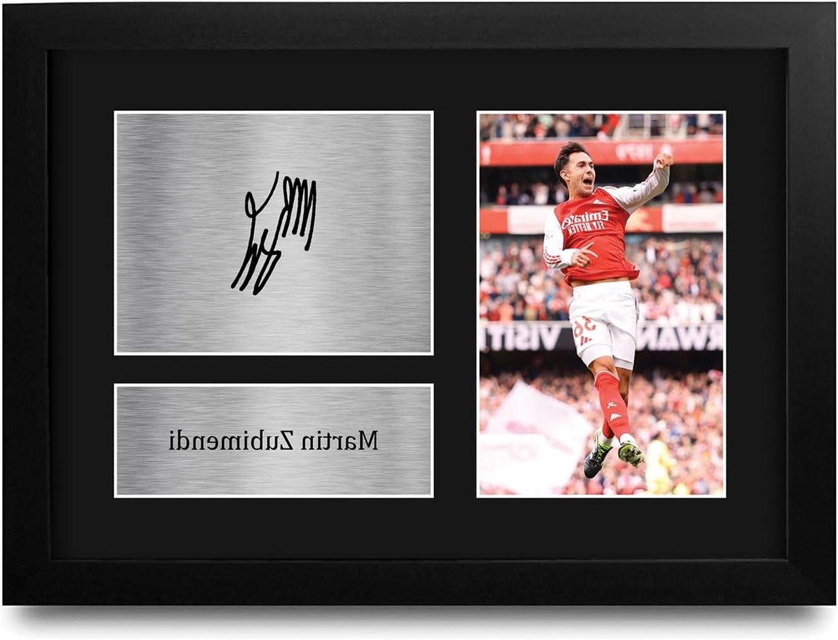 Ingelijste Foto Wanddecoratie met Replica Handtekening - A4 - Zwart
