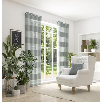 Vorhang NEUTEX FOR YOU "SONORA" Gr. 1, grau, B:144cm H:245cm, Jacquard, Polyester, Gardinen, 3D Musterung im Leinen-Look