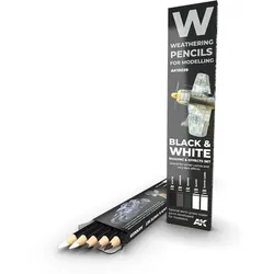 AK Watercolor Pencil Set Black and White