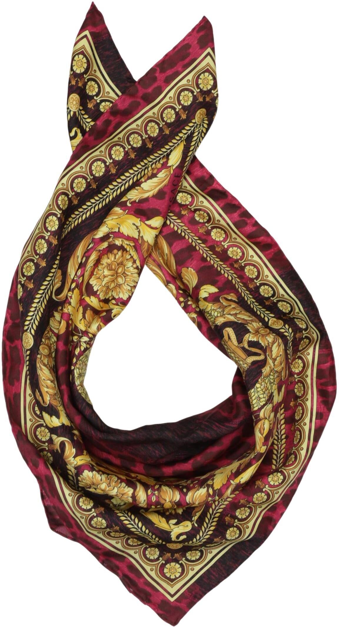Versace Damen Schal oder Tuch, Mehrfarbig, Seide - Second Hand