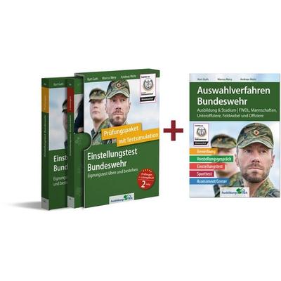 Sparpaket – Einstellungstest + Auswahlverfahren Bundeswehr, Set von Kurt Guth,Marcus Mery,Andreas Mohr, Ausbildungspark, 978-3-95624-205-2