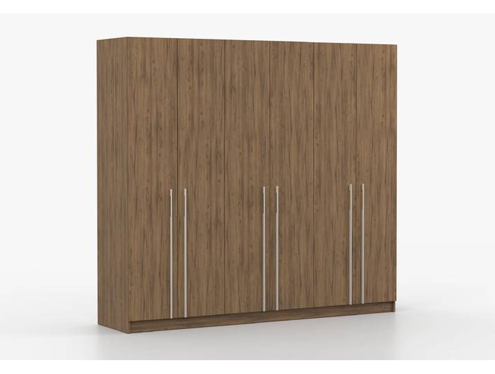 Drehtürenschrank ROSA III 6D 230 cm Nussbaum Nussbaum Kaschmir