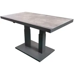Loungetisch Deluxe Lounge Alu 70 x 120 Keramik Grau Dunkelgrau