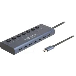 DELOCK 63410 - USB 3.0 Hub, 7 Port, USB-C zu 7x C