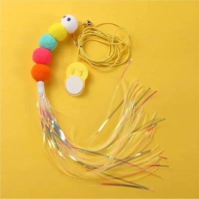 Uplift Picks Interactive Dragonfly Cat Teaser Wand Toy With Elastic Rope Feather And Bell lingering Paper Cate