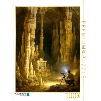 CALVENDO Puzzle Verborgene Kulturen in einer Tropfsteinhöhle | 1000 Teile Lege-Größe 64x48cm Foto-Puzzle für glückliche Stunden