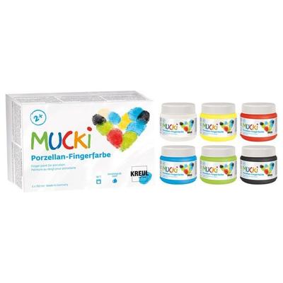 MUCKI Porzellan Fingerfarbe 6 x 150 ml