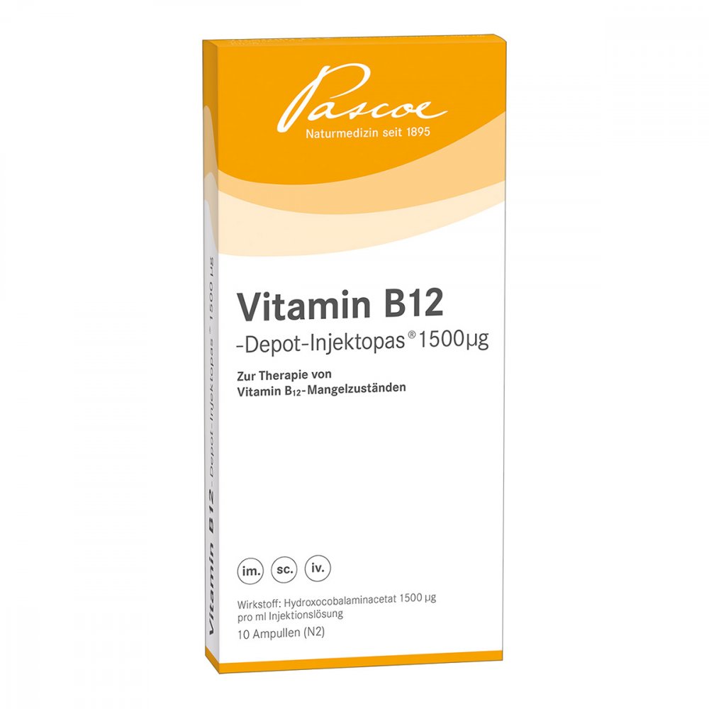 Pascoe pharmazeutische Präparate GmbH Pascoe Vitamin B12 Depot-Injektopas 1500 µg 07568672