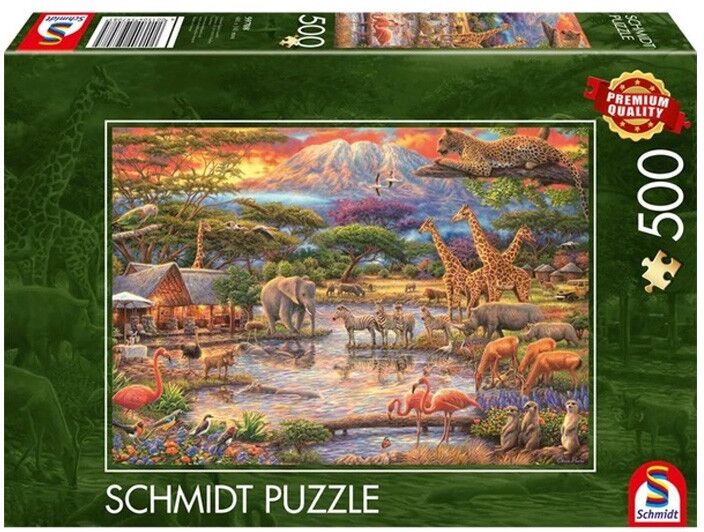 Puzzle 500 pcs Au pied du Kilimandjaro - Puzzles Schmidt