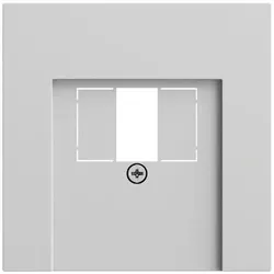 Gira Zentralplatte USB 1-fach grau Schraubbefestigung 037676 matt ohne Beschriftungsfeld