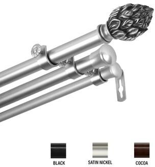 InStyleDesign Kindle Triple Curtain Rod 13/16 inch dia.
