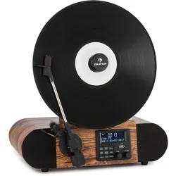 Verticalo SE DAB Retro-Plattenspieler DAB+ UKW-Tuner USB BT AUX holz