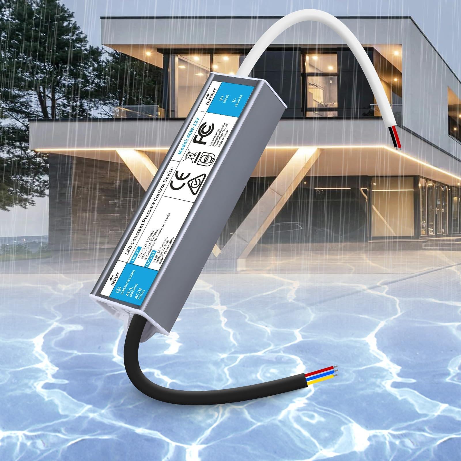 Selius LED Voeding 220V naar 12V 60W Transformator Waterdicht IP67