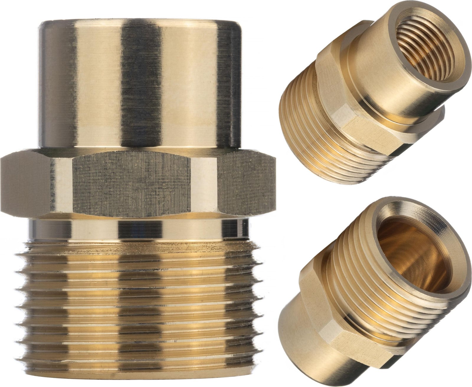 ROSFIX Adapter M22 naar 1/4 inch - Messing M22x1,5 met 14mm Stift - Compatibel met Kranzle Hogedrukreiniger