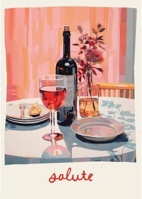 Inspired Living Aperol Spritz Sardine Cocktail Wall Art Canvas For Kitchen And Bar Cart Decor 20x30cm Unframed 1