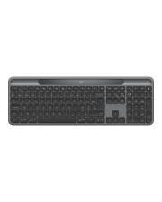 Logitech Signature Slim Solar+ K980 Tastatur full size kabellos Bluetooth LE AZERTY Belgien Tastenschalter: Scheren-Schalter Graphite (920-013759)