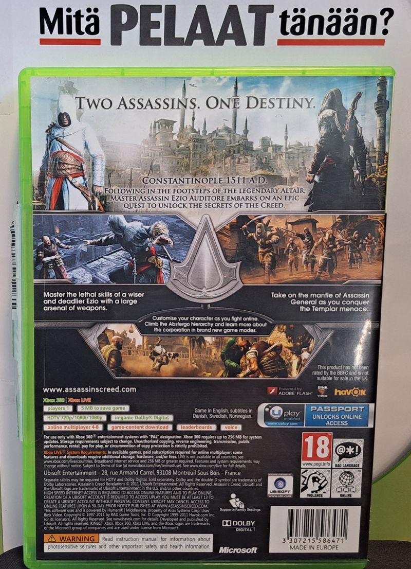 Microsoft Assassins Creed Revelations Xbox 360 (Käytetty)
