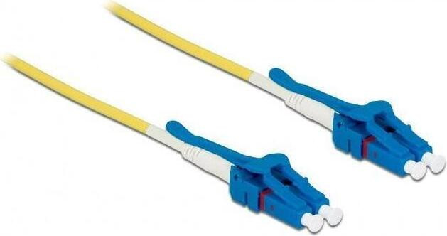 Delock Netwerkkabel LC single-mode naar LC single-mode, 10 meter, Glasvezel, 9/125 micrometer, OS2, uniboot, geel