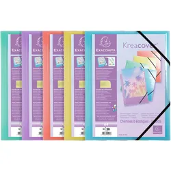 5x Exacompta, Mappe, Aquarel - Gummizugmappe (A4, 1x)