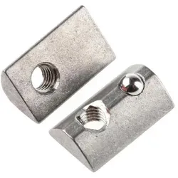 RS PRO, Zubehör Befestigungstechnik, Roll-in T-slot 8, M6, spring, stainless